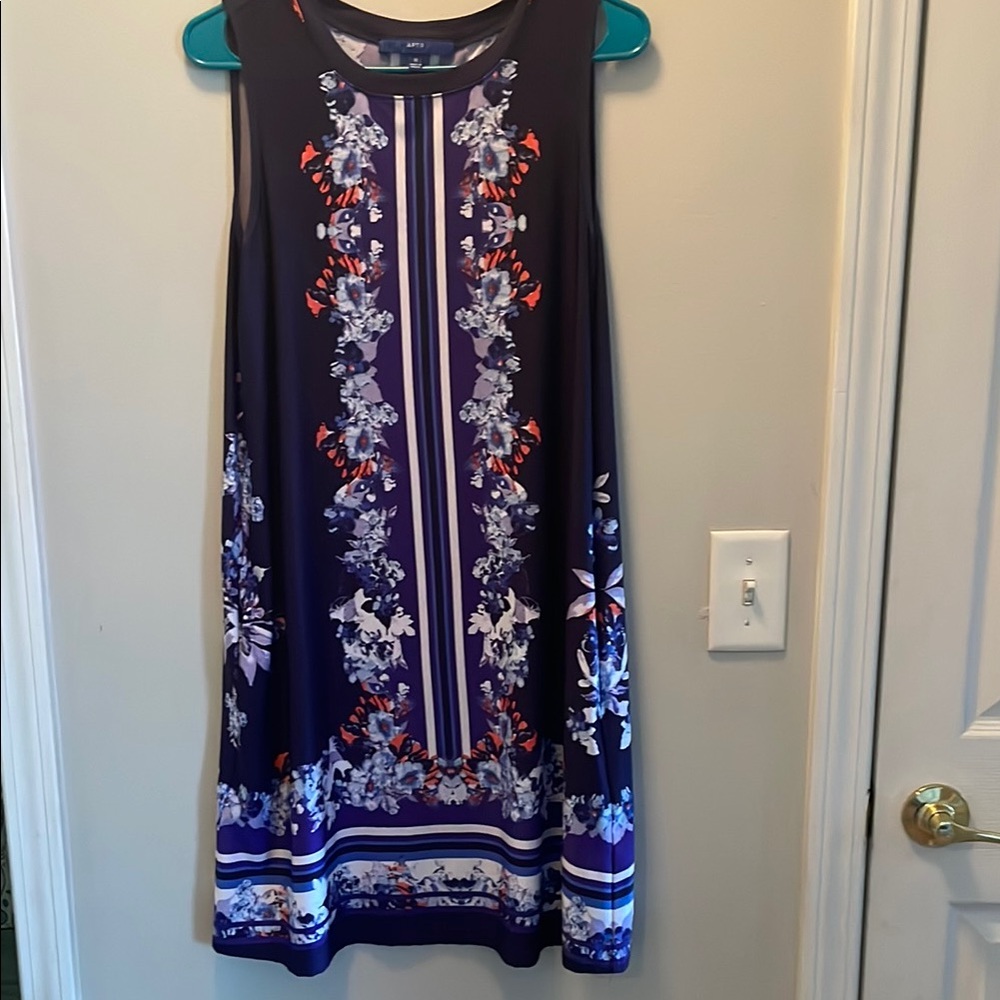 Apt. 9 Navy and White Floral Mini Dress